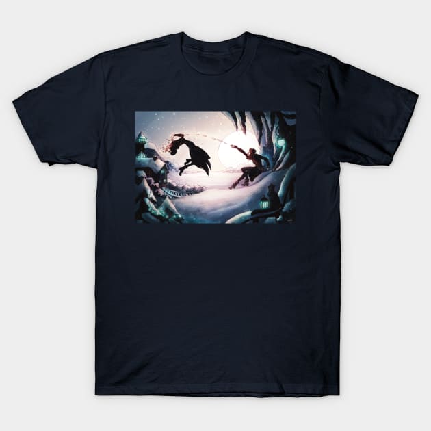 Death and Dream snowball fight T-Shirt by Navy Bird